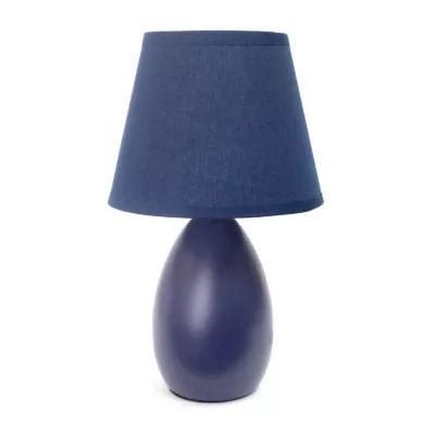 All the Rages Mini Oval Egg Ceramic Table Lamp