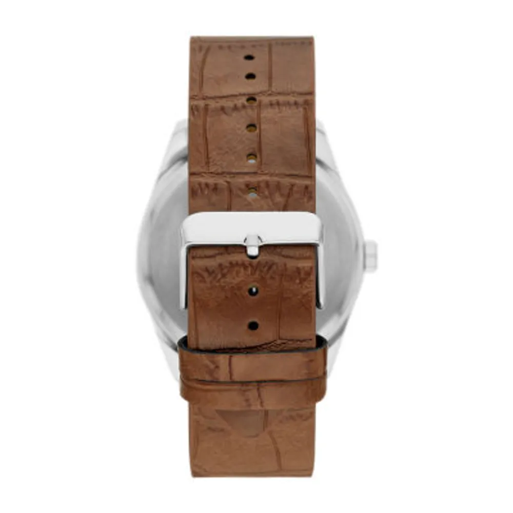 Opp Mens Brown Strap Watch Fmdjo226