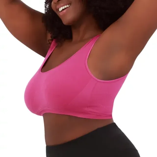 LEADING LADY The Olivia - All-Around Support Comfort Sports Bra (5504)  (Black, M) at  Women's Clothing store