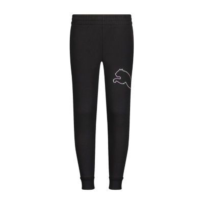 PUMA Big Girls Jogger Cuffed Fleece Sweatpant