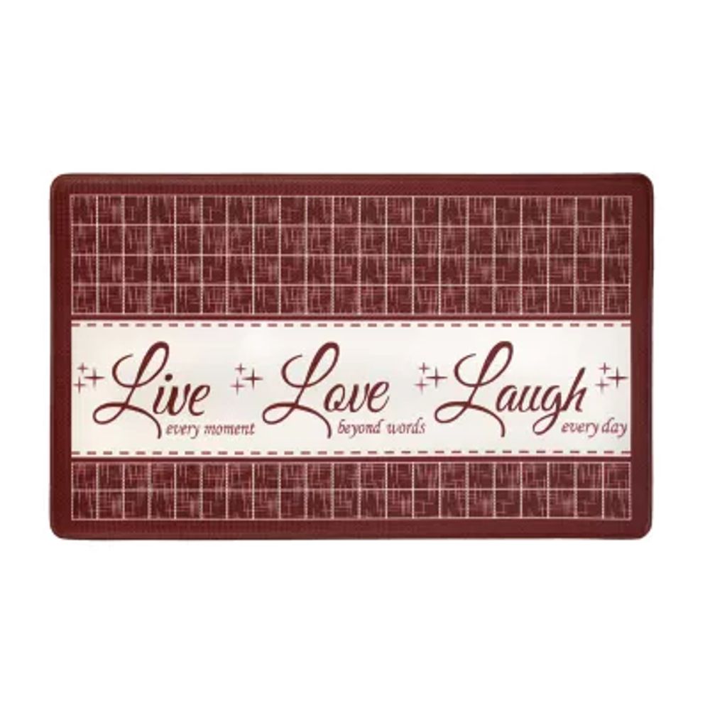 Achim Live Love Laugh Anti-Fatigue 18"X30" Kitchen Mat