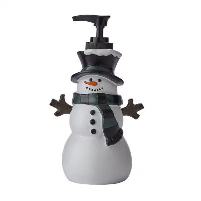 Saturday Knight Rustic Plaid Snowman Soap Dispenser