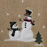 Saturday Knight Rustic Plaid Snowman Bath Towel