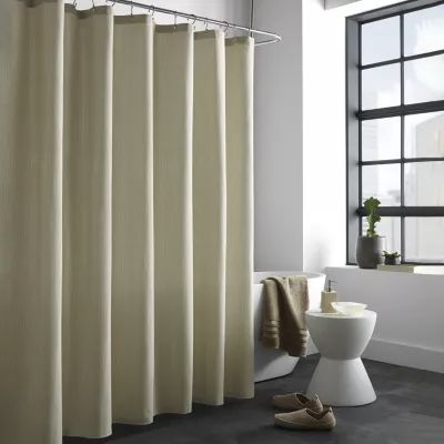 Loom + Forge Lenox Woven Texture Shower Curtain