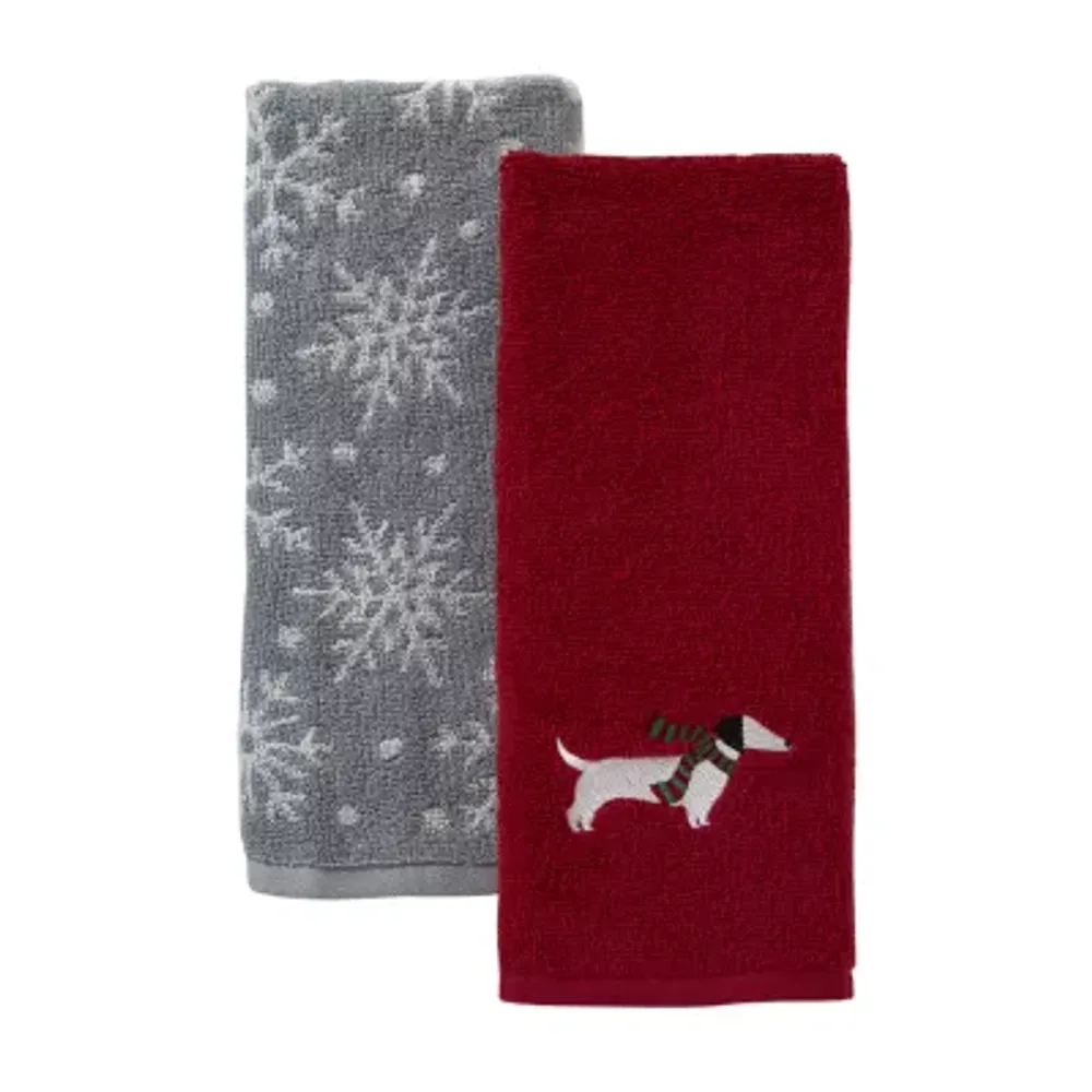 Saturday Knight Snow Many Dachshunds 2-pc. Hand Towel