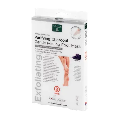 Earth Therapeutics Charcoal Gentle Peeling Foot Mask
