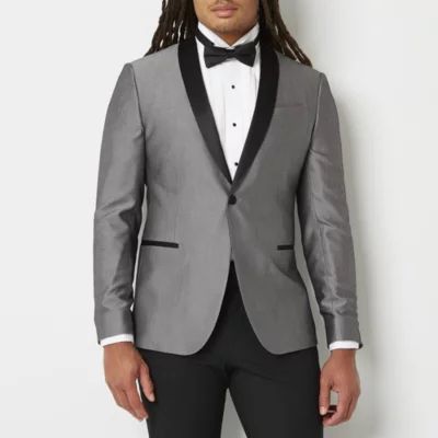 J. Ferrar Evening Edition Mens Stretch Fabric Slim Fit Tuxedo Jacket