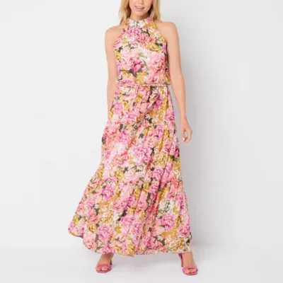 DR Collection Sleeveless Floral Maxi Dress
