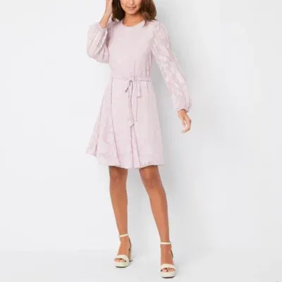 Maia Long Sleeve Floral Fit + Flare Dress