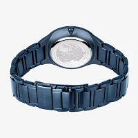 Bering Mens Blue Stainless Steel Bracelet Watch 14442-797