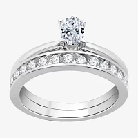 I Said Yes (H-I / I1) Womens 1 CT. T.W. Lab Grown White Diamond Sterling Silver Oval Bridal Set