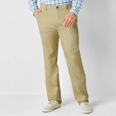St. John's Bay Universal Easy Care Extender Mens Big and Tall Classic Fit Flat Front Pant