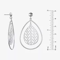 Bijoux Bar Delicates Silver Tone Filigree Drop Earrings