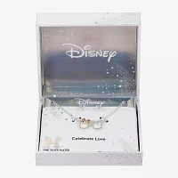 Disney Classics Cubic Zirconia 14k Rose Gold Over Brass Pure Silver Over Brass Mickey Mouse Minnie Mouse 2-pc. Jewelry Set
