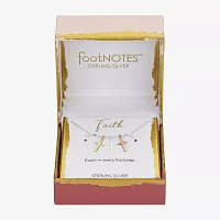 Footnotes Faith 14K Gold Over Silver 14K Rose Gold Over Silver 16 Inch Cable Cross Pendant Necklace