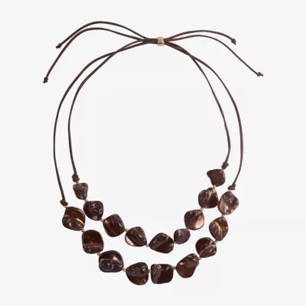 Mixit Gold Tone Link Statement Necklace