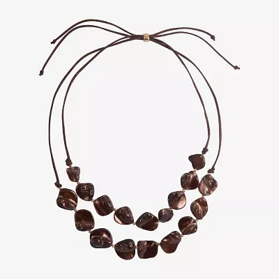 Mixit Gold Tone Link Statement Necklace