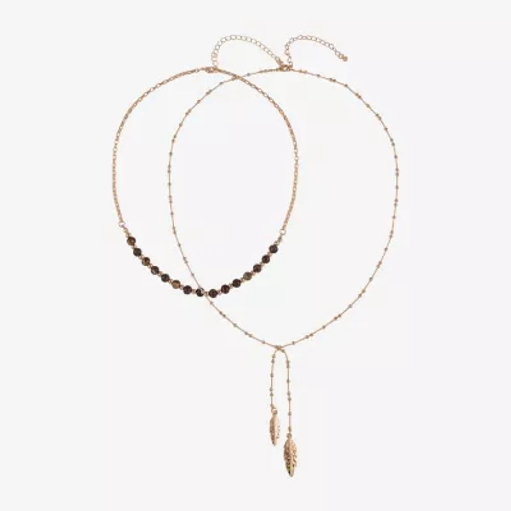 Mixit Gold Tone 2-pc. 24 Inch Link Necklace Set