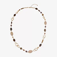 Mixit Gold Tone Womens Gold Tone 40 Inch Beaded Necklace