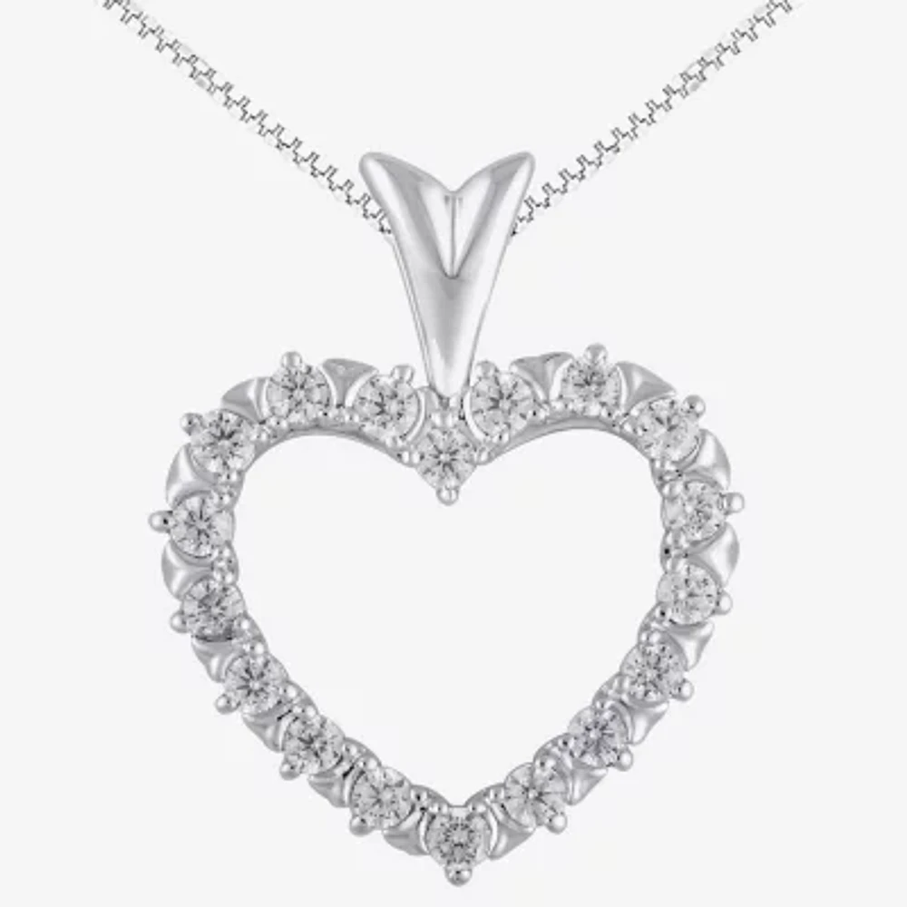 Womens / CT. T.W. Natural White Diamond 10K Gold Heart Pendant Necklace