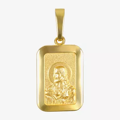 Mens 10K Gold Rectangular Pendant