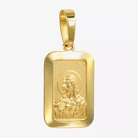 Mens 10K Gold Rectangular Pendant