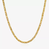 14K Gold Inch Hollow Byzantine Chain Necklace