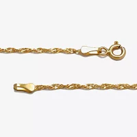 14K Gold 16 - 22 Inch Solid Singapore Chain Necklace