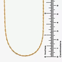 14K Gold 16 - 22 Inch Solid Singapore Chain Necklace