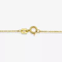 Womens 14K Gold Clover Pendant Necklace