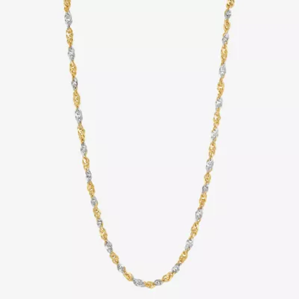 Mia Oro Womens 18 Inch 14K Gold Link Necklace