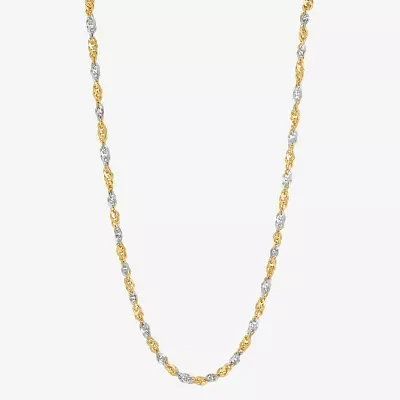 Mia Oro Womens 18 Inch 14K Gold Link Necklace