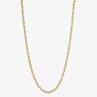 Mia Oro Womens 18 Inch 14K Gold Link Necklace