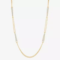 Mia Oro Womens 18 Inch 14K Gold Link Necklace