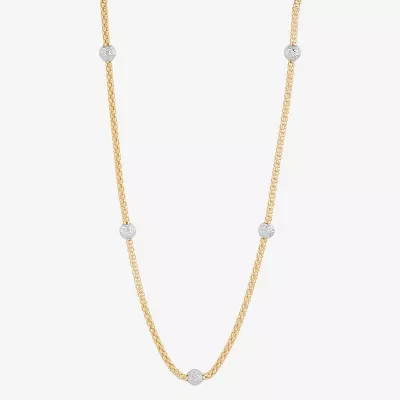 Mia Oro Womens 14K Two Tone Gold 18 Inch Link Necklace