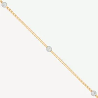 Mia Oro Womens 14K Two Tone Gold 18 Inch Link Necklace
