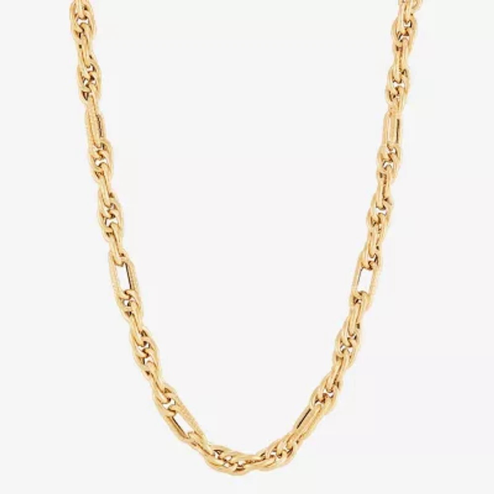 Mia Oro Womens 18 Inch 14K Gold Link Necklace
