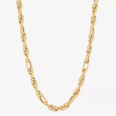 Mia Oro Womens 18 Inch 14K Gold Link Necklace