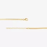 Mia Oro 14K Gold 18 Inch Solid Herringbone Chain Necklace