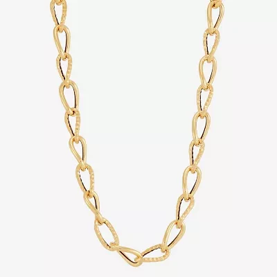 Mia Oro 14K Gold 20 Inch Hollow Cable Chain Necklace