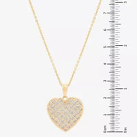 Mia Oro Womens 14K Gold Heart Pendant Necklace