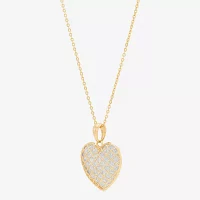 Mia Oro Womens 14K Gold Heart Pendant Necklace