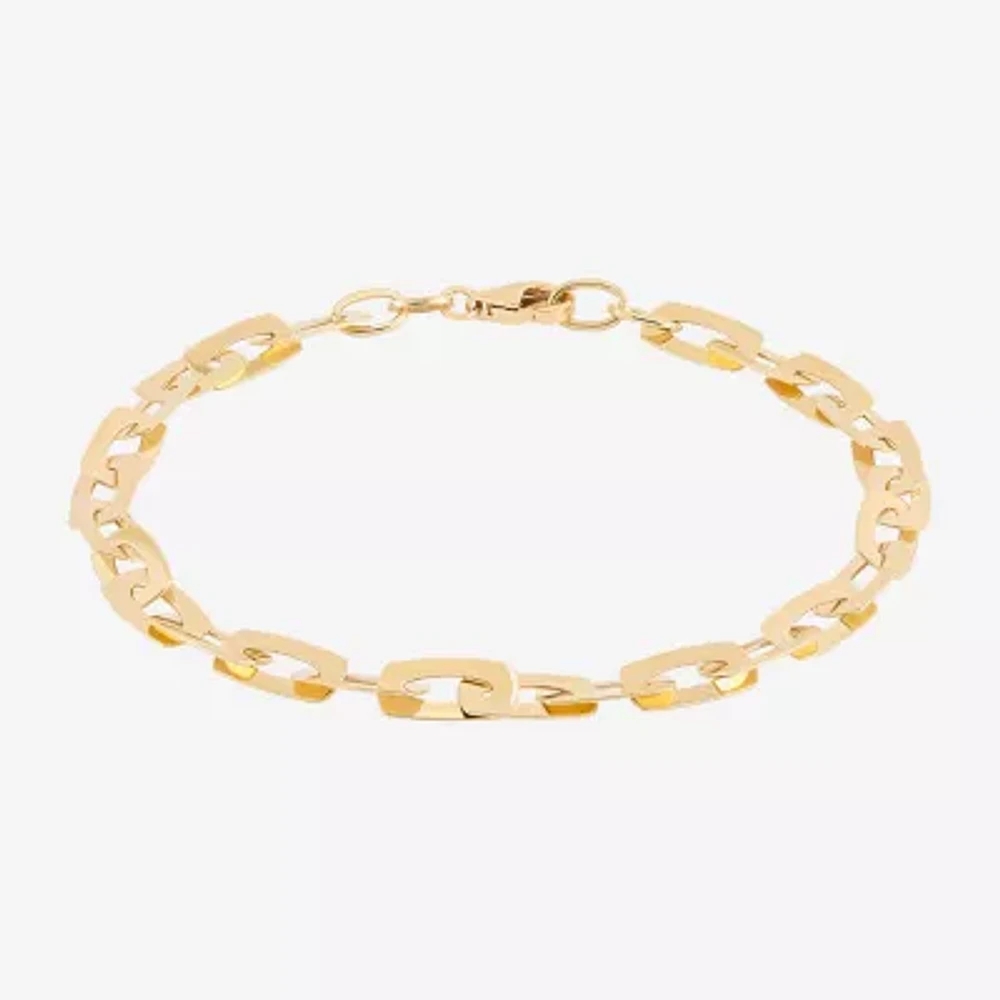 Mia Oro Womens 14K Gold 7.5 Inch Link Bracelet