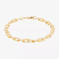 Mia Oro Womens 14K Gold 7.5 Inch Link Bracelet