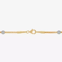 Mia Oro 14K Two Tone Gold 7.5 Inch Hollow Popcorn Link Bracelet