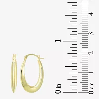 10K Gold 20mm Oval Hoop Earrings