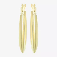 10K Gold 20mm Oval Hoop Earrings