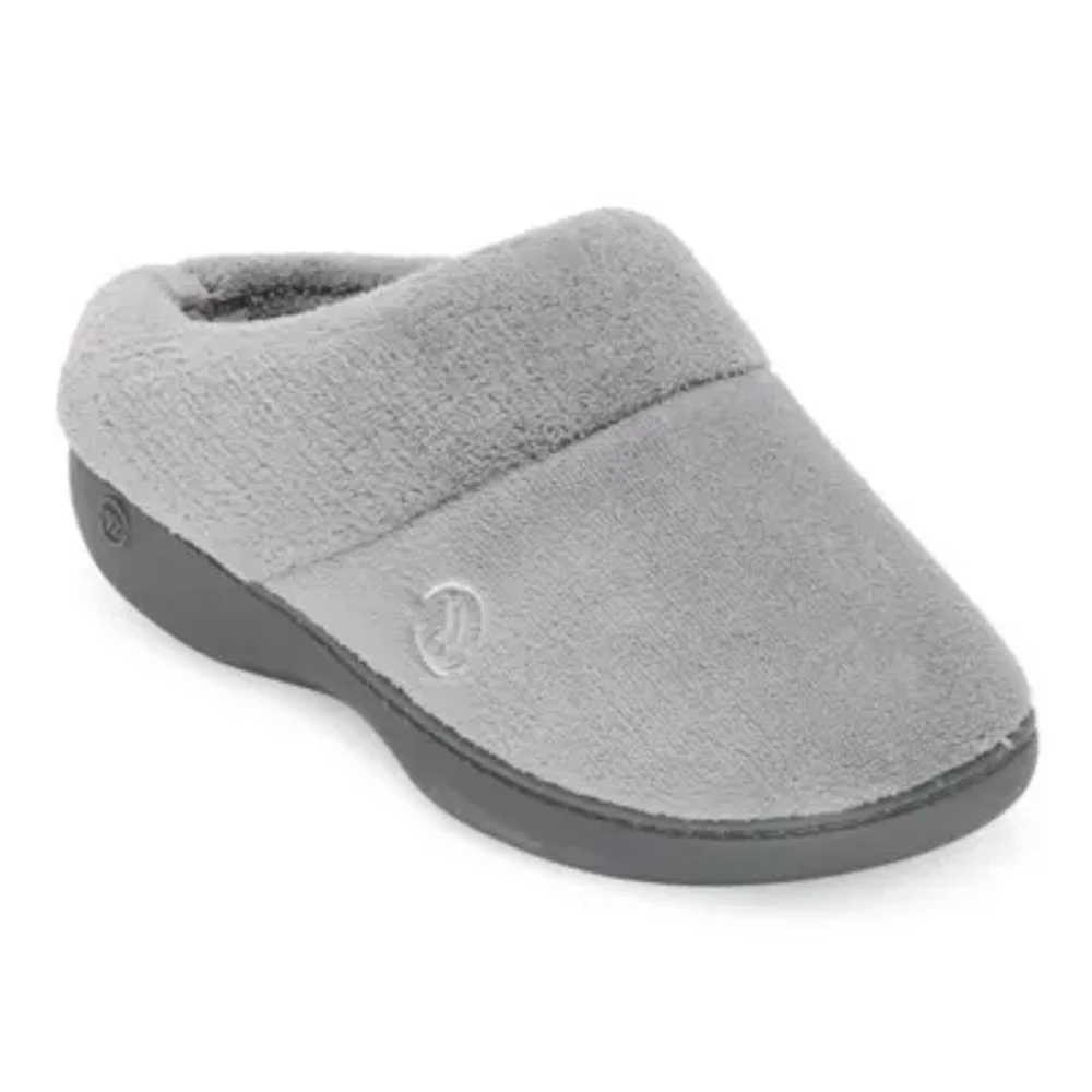 Isotoner® Mixed Microterry Hoodback Clog Slippers