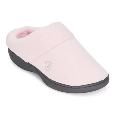 Isotoner® Mixed Microterry Hoodback Clog Slippers