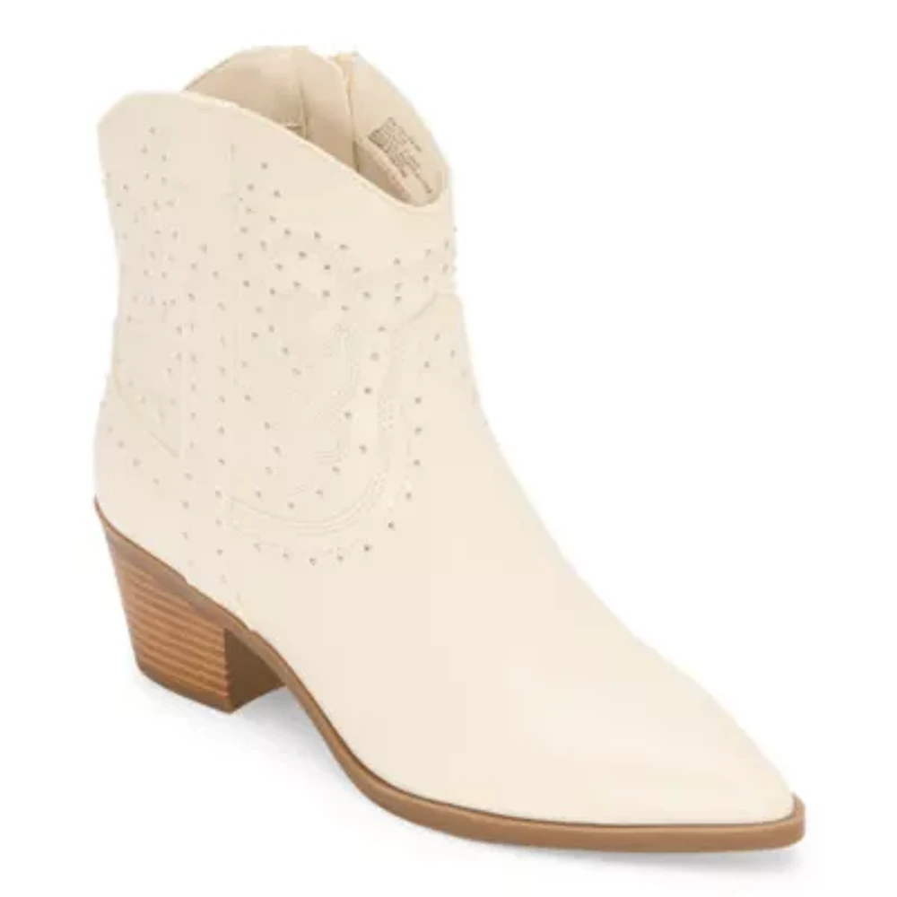 a.n.a Womens Mayan Stacked Heel Booties